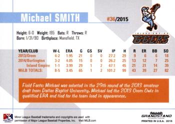 2015 Grandstand Inland Empire 66ers #NNO Michael Smith Back