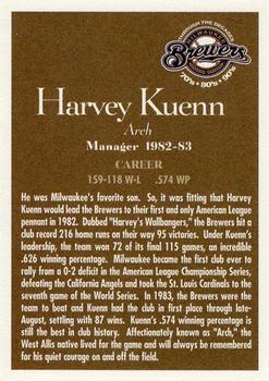 2000 Milwaukee Journal Sentinel Brewers All Decades Team 1980s #NNO Harvey Kuenn Back