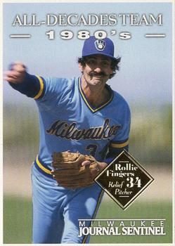 2000 Milwaukee Journal Sentinel Brewers All Decades Team 1980s #NNO Rollie Fingers Front