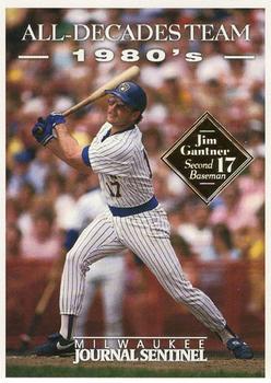 2000 Milwaukee Journal Sentinel Brewers All Decades Team 1980s #NNO Jim Gantner Front
