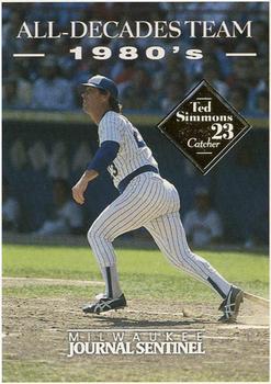 2000 Milwaukee Journal Sentinel Brewers All Decades Team 1980s #NNO Ted Simmons Front