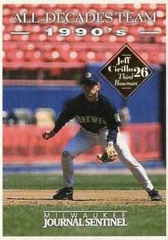 2000 Milwaukee Journal Sentinel Brewers All Decades Team 1990s #NNO Jeff Cirillo Front