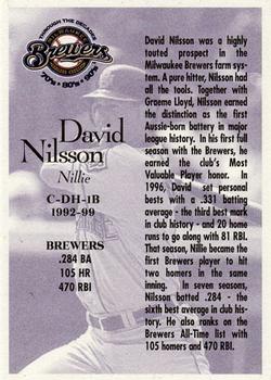 2000 Milwaukee Journal Sentinel Brewers All Decades Team 1990s #NNO David Nilsson Back