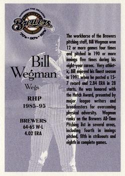 2000 Milwaukee Journal Sentinel Brewers All Decades Team 1990s #NNO Bill Wegman Back