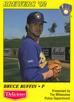 1992 Milwaukee Brewers Police #NNO Bruce Ruffin Front