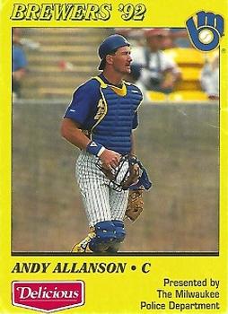 1992 Milwaukee Brewers Police #NNO Andy Allanson Front