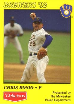 1992 Milwaukee Brewers Police #NNO Chris Bosio Front