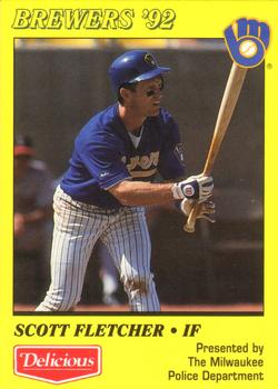 1992 Milwaukee Brewers Police #NNO Scott Fletcher Front