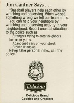 1992 Milwaukee Brewers Police #NNO Jim Gantner Back