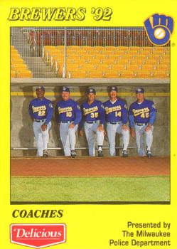 1992 Milwaukee Brewers Police #NNO Coaches Front
