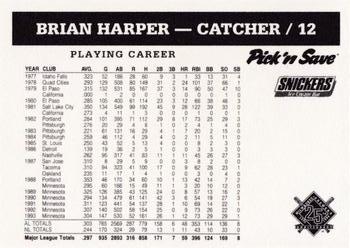 1994 Milwaukee Brewers Police #NNO Brian Harper Back
