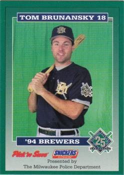 1994 Milwaukee Brewers Police #NNO Tom Brunansky Front