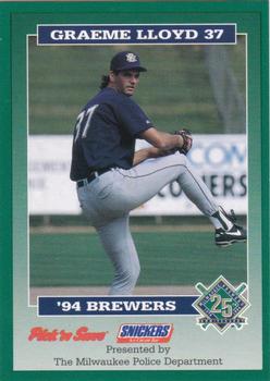 1994 Milwaukee Brewers Police #NNO Graeme Lloyd Front