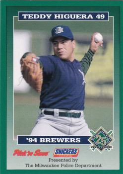 1994 Milwaukee Brewers Police #NNO Teddy Higuera Front