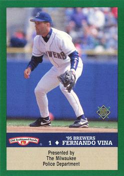 1995 Milwaukee Brewers Police #NNO Fernando Vina Front