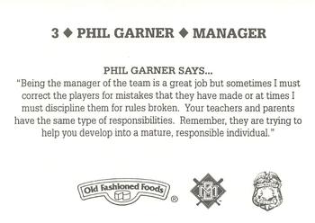 1995 Milwaukee Brewers Police #NNO Phil Garner Back