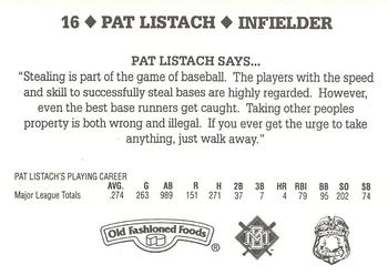 1995 Milwaukee Brewers Police #NNO Pat Listach Back