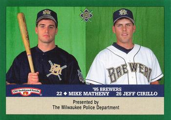 1995 Milwaukee Brewers Police #NNO Jeff Cirillo / Mike Matheny Front
