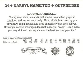 1995 Milwaukee Brewers Police #NNO Darryl Hamilton Back