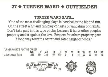 1995 Milwaukee Brewers Police #NNO Turner Ward Back