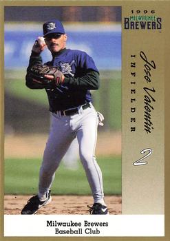 1996 Milwaukee Brewers Police #NNO Jose Valentin Front