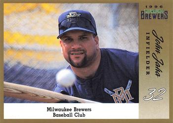 1996 Milwaukee Brewers Police #NNO John Jaha Front