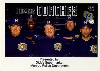 1997 Milwaukee Brewers Police #NNO Brewers Coaches Front