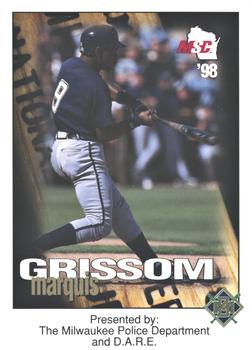 1998 Milwaukee Brewers Police #NNO Marquis Grissom Front