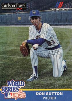 1992 Carlson Travel 1982 Milwaukee Brewers #21 Don Sutton Front