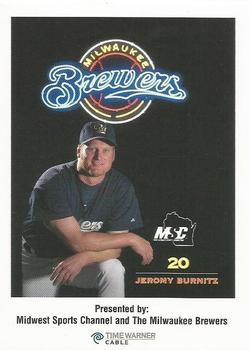2000 Milwaukee Brewers Police #NNO Jeromy Burnitz Front