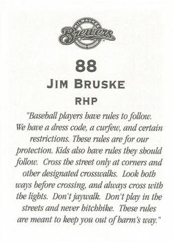 2000 Milwaukee Brewers Police #NNO Jim Bruske Back