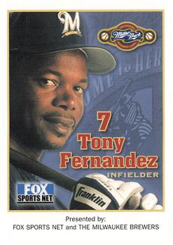 2001 Milwaukee Brewers Police #NNO Tony Fernandez Front