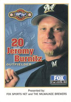 2001 Milwaukee Brewers Police #NNO Jeromy Burnitz Front