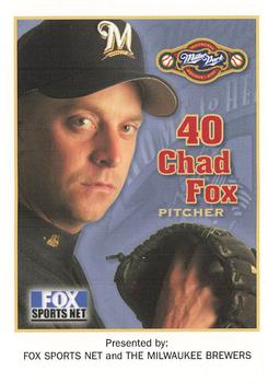 2001 Milwaukee Brewers Police #NNO Chad Fox Front