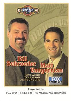 2001 Milwaukee Brewers Police #NNO Bill Schroeder / Matt Vasgersian Front