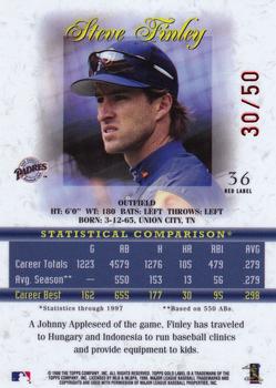 1998 Topps Gold Label - Class 2 Red Label #36 Steve Finley Back
