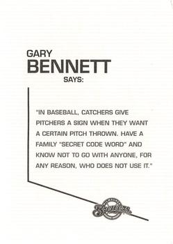 2004 Milwaukee Brewers Police #NNO Gary Bennett Back