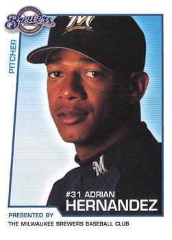 2004 Milwaukee Brewers Police #NNO Adrian Hernandez Front