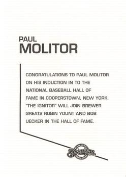 2004 Milwaukee Brewers Police #NNO Paul Molitor Back