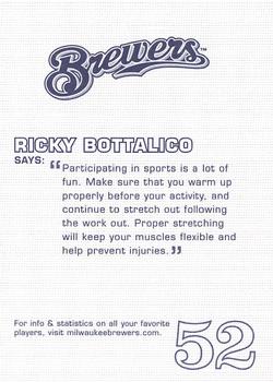 2005 Milwaukee Brewers Police #NNO Ricky Bottalico Back