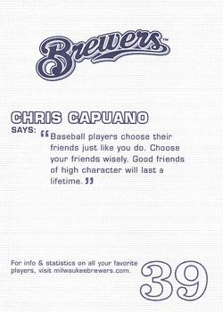 2005 Milwaukee Brewers Police #NNO Chris Capuano Back