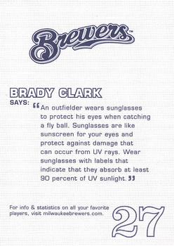2005 Milwaukee Brewers Police #NNO Brady Clark Back
