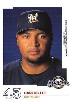 2005 Milwaukee Brewers Police #NNO Carlos Lee Front