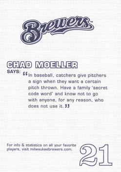2005 Milwaukee Brewers Police #NNO Chad Moeller Back