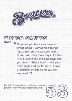 2005 Milwaukee Brewers Police #NNO Victor Santos Back
