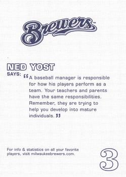 2005 Milwaukee Brewers Police #NNO Ned Yost  Back