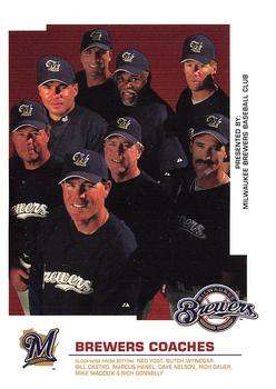 2005 Milwaukee Brewers Police #NNO Mike Maddux / Rich Dauer /  Butch Wynegar / Rich Donnelly / Ned Yost / Dave Nelson / Bill Castro / Marcus Hanel Front