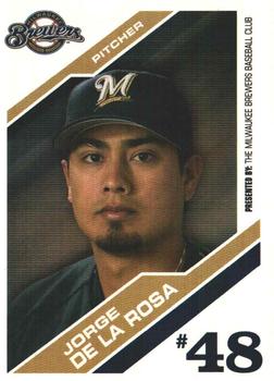2006 Milwaukee Brewers Police #NNO Jorge De La Rosa Front