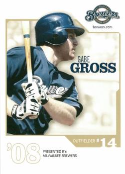 2008 Milwaukee Brewers Police #NNO Gabe Gross Front