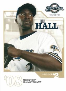 2008 Milwaukee Brewers Police #NNO Bill Hall Front